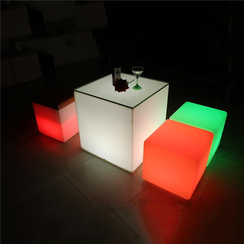 LED Cube Stool Light